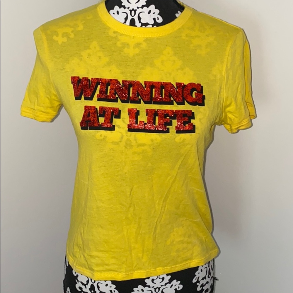 Zara “WINNING AT LIFE” t-shirt size small